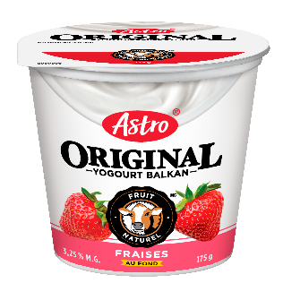 Astro® Original Balkan Fruits au fond Fraises coupe individuelle de 175 g