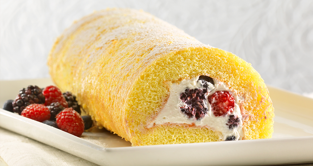 Fruit Salad Roll Cake