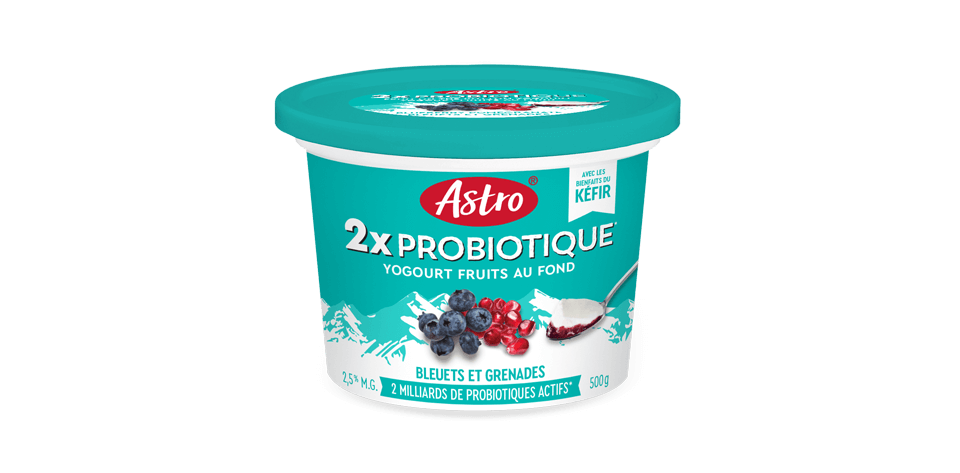 Kéfir probiotique Astro Original Bleuets Grenades 500 g