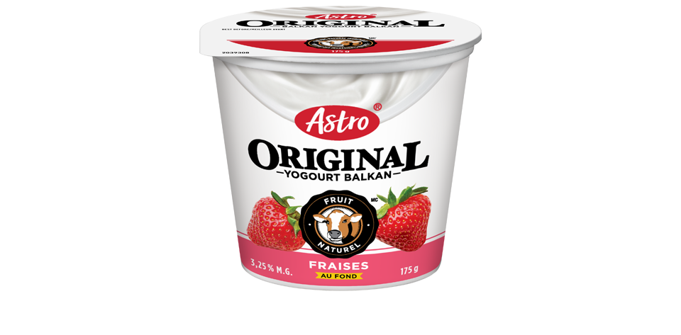 Astro® Original Balkan Fruits au fond Fraises coupe individuelle de 175 g