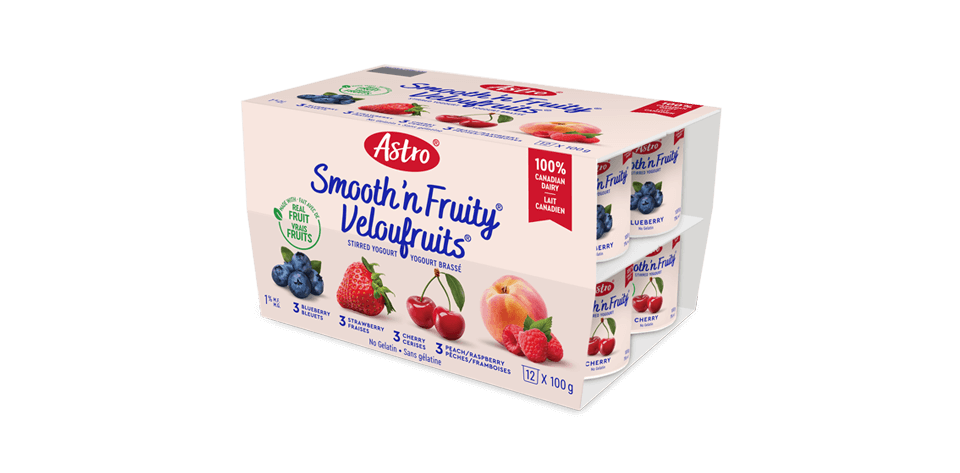 Astro® VelouFruits® Fraises / Bleuets / Cerises / Pêches Framboises 12 x 100 g