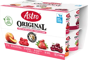 Astro Strawberry / Raspberry / Black Cherry / Nectarine Yogurt Fruit on the Bottom multi-pack